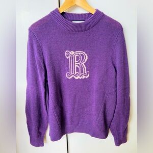 Karl Lagerfeld Purple Wool Sweater